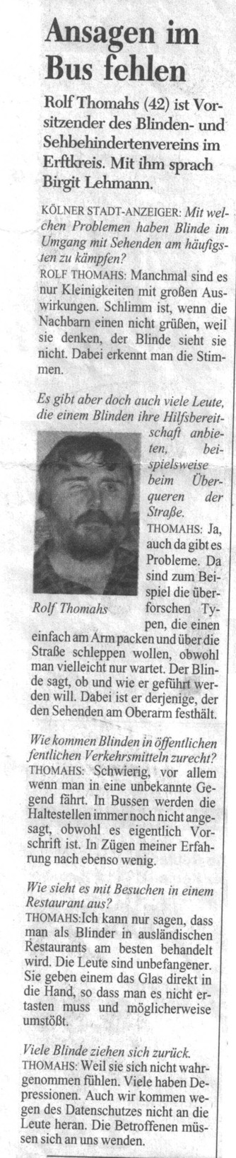 Ansagen im Bus fehlen